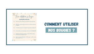 C'est l'affiche du blog qui parle de bougie artisanale et de la manière dont il faut les utiliser